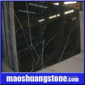 Design Polished Black Nero Marquina Stone Marble for Kitchen Flooring